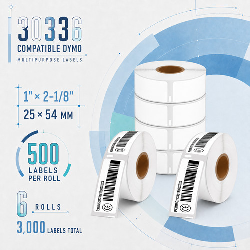 6roll dymo 30336 compatible - dymo,